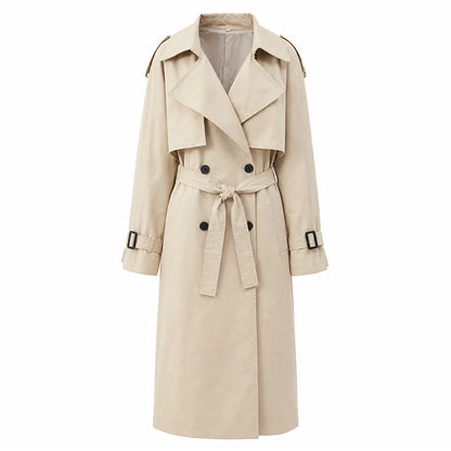 Women's Windproof Trench Coat Loose Fit Overcoat
