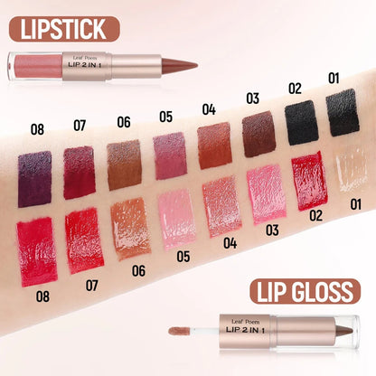 Black Brown Tapered Lip Liner and Lip Gloss Duo
