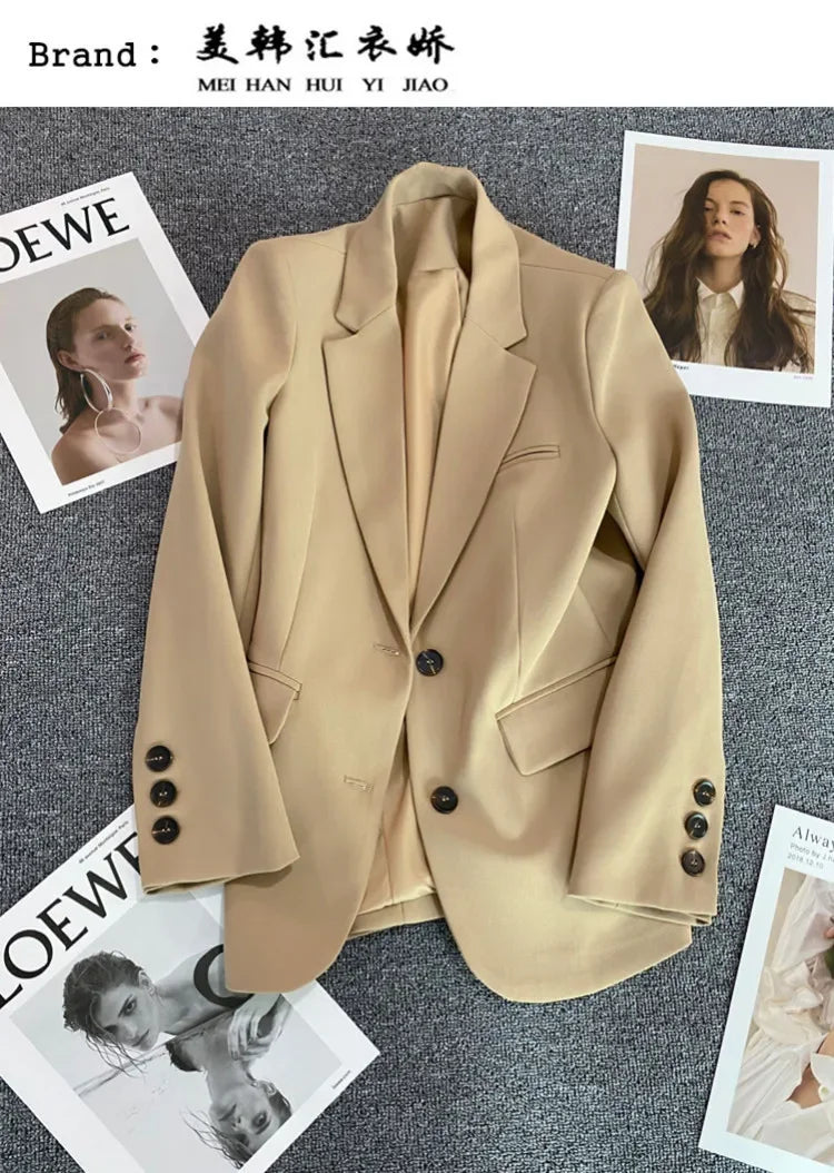 Elegant Long Sleeve Blazer Coat for Women