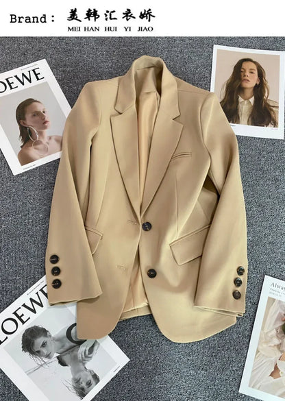 Elegant Long Sleeve Blazer Coat for Women