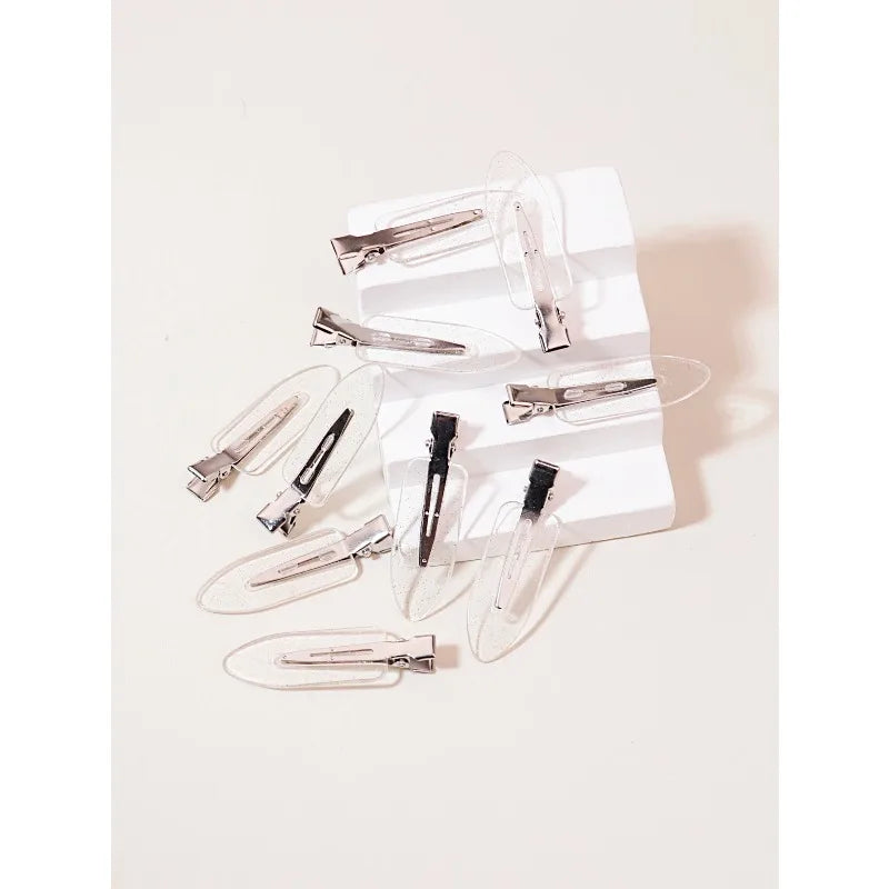 10pcs Transparent Hair Clips for Styling Wigs