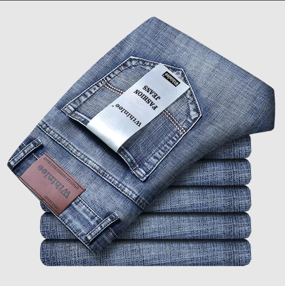 Wthinlee Men's Casual Straight Denim Jeans