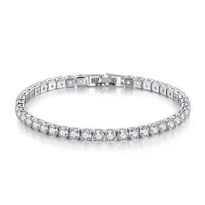 S925 Sterling Silver Zirconia Tennis Ball Bracelet 4mm