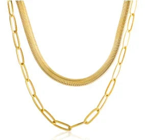 Vintage Textured Stainless Steel Necklace