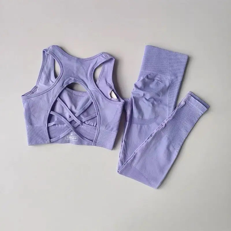 Women's 2PCS Sports Bra and Leggings Set for Yoga