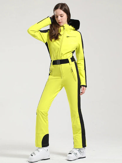 Gsou Women's Winter Snow Jumpsuit Waterproof Ski Suit