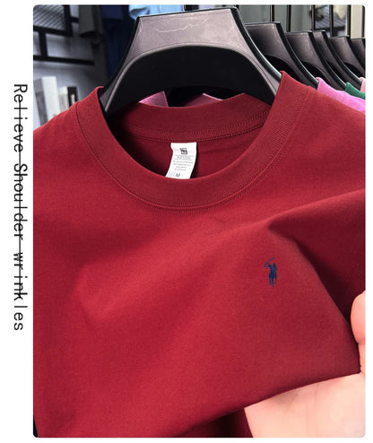 Cotton Men's Short Sleeve T-Shirt Casual Round Neck
