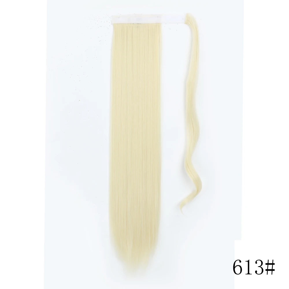Long Straight Clip-in Ponytail Hair Extension Black