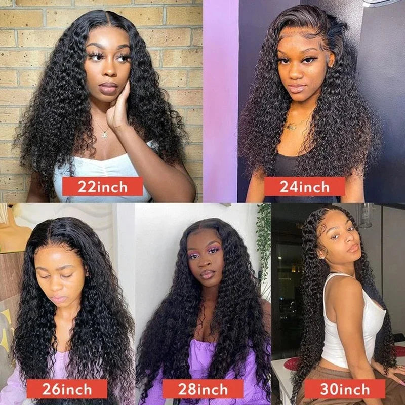 Deep Wave Lace Front Wig 13x6 Human Hair 250 Density