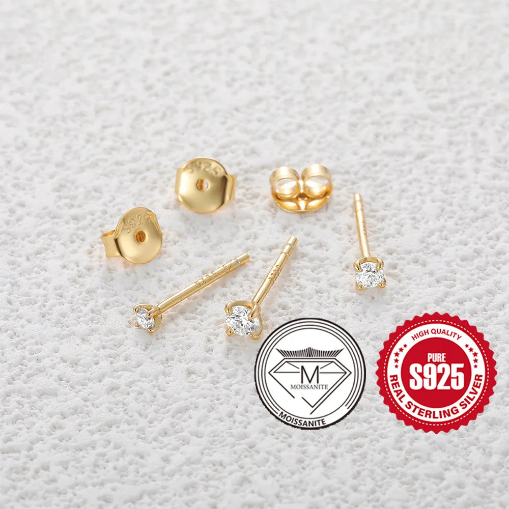 Canner Moissanite Stud Earrings 925 Sterling Silver