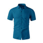 Men's Casual Short Sleeved Shirt Polyester Blend