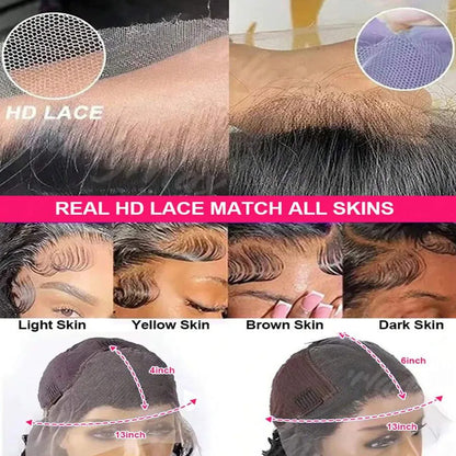 30 Inch Transparent Lace Front Wig Brazilian Human Hair