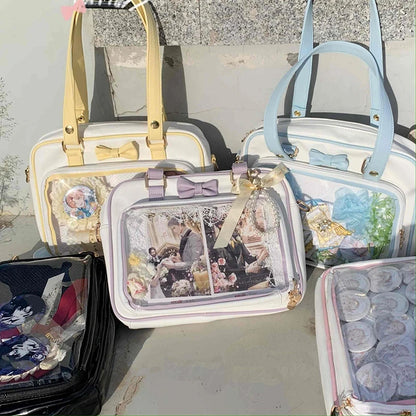 Y2K Transparent Bow Ita Bag Women Crossbody Handbag
