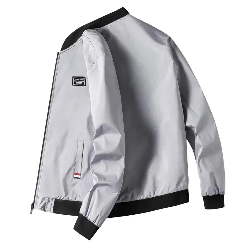 Men's Casual Long Sleeve Zipper Windbreaker Jacket