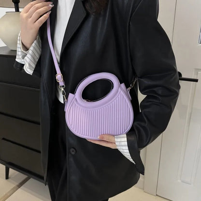 Chic Stripe Crossbody Bag for Women in Synthetic Leather