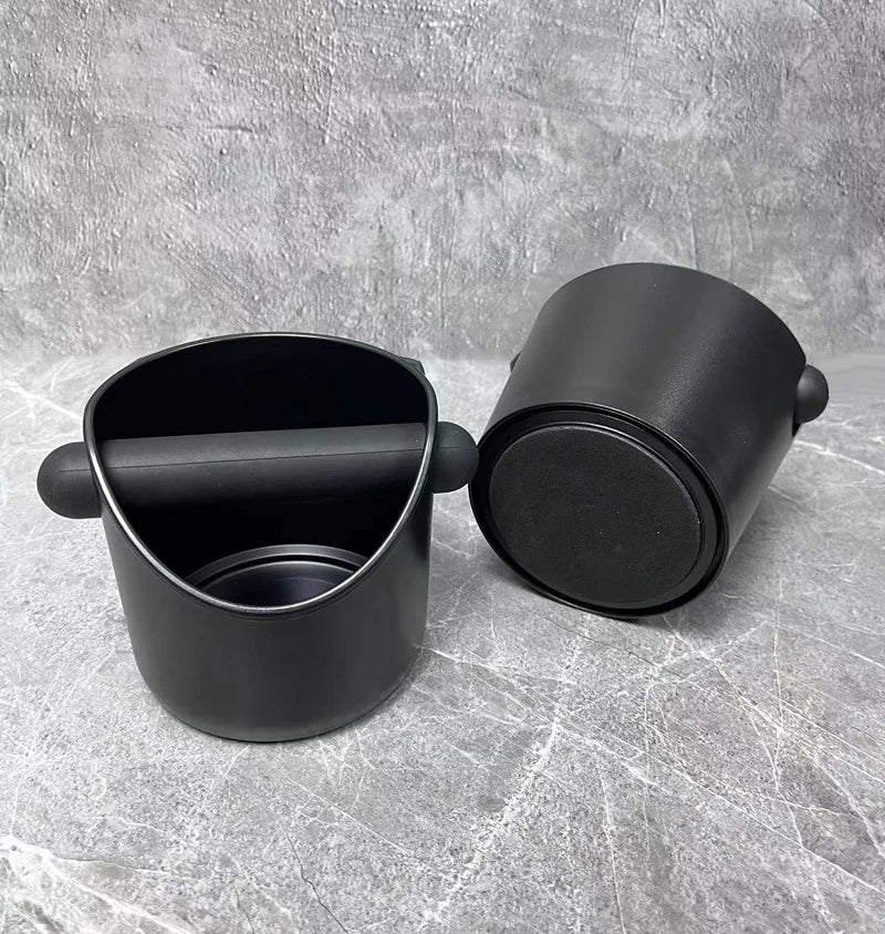 Coffee Knock Box Black ABS with Detachable Knock Bar