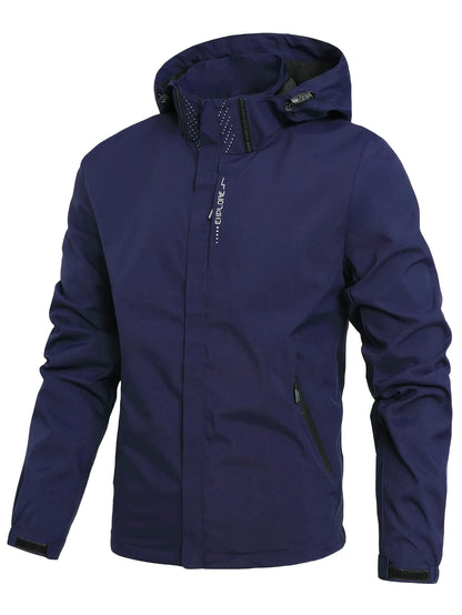 Men's Lightweight Waterproof Hooded Rain Jacket