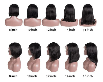 4x4 Lace Front Short Bob Wig Human Hair Straight