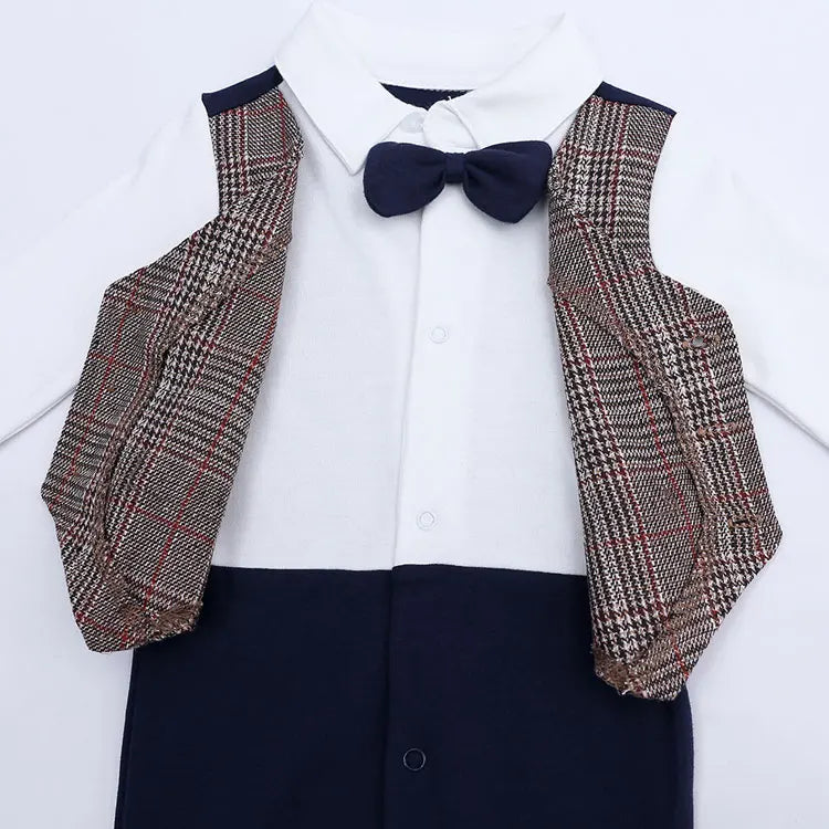 Cotton Long Sleeve Baby Rompers for Boys 0-24 Months