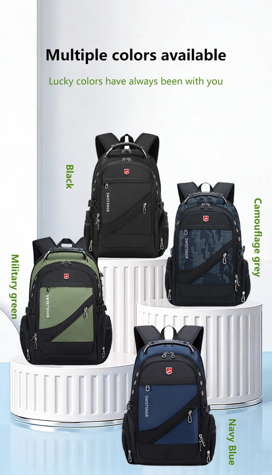 Waterproof Oxford Laptop Backpack for Travel and School