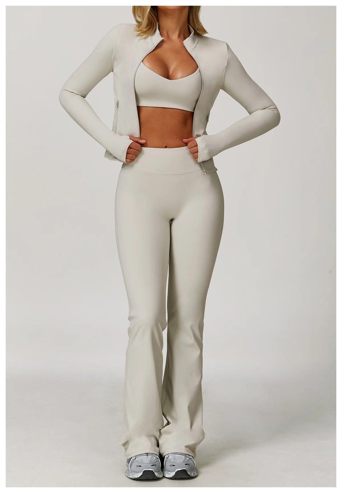 Yoga Suit Sports Set for Women Long Sleeve Athletic Wear