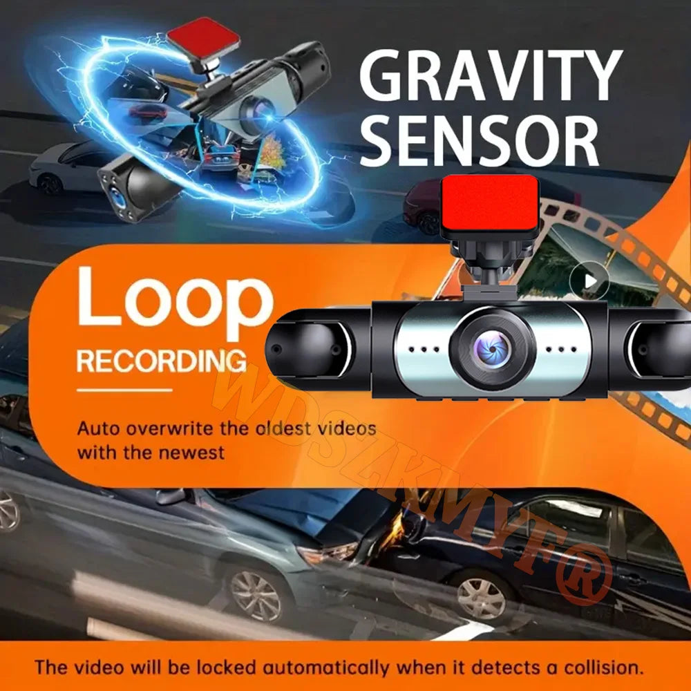 4 Lens 1080P Car DVR Video Recorder with Rear View Camera
