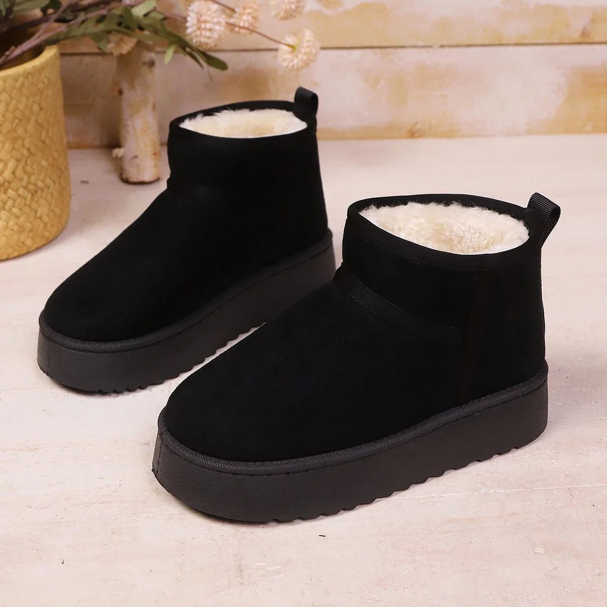 Sheepskin Wool Low-Cut Warm Comfortable Boots for Women