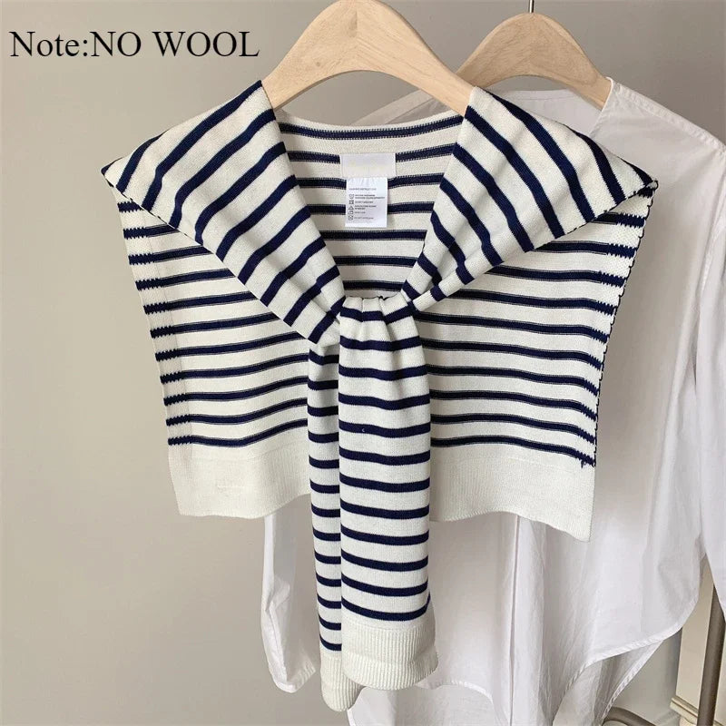 Wool Triangle Scarf for Women - Multi-functional Knitted Scarf