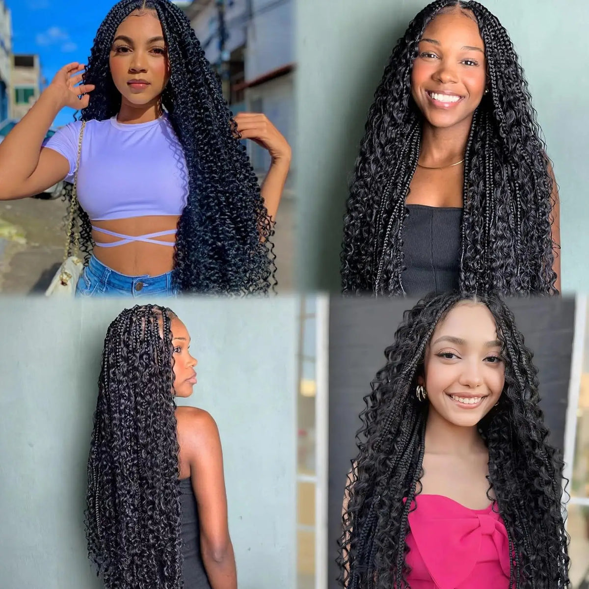 Deep Wave Bulk Human Hair 100g for Braiding