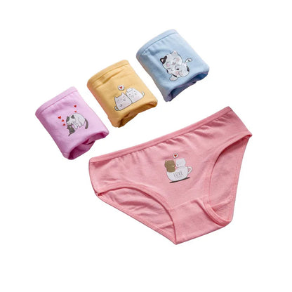 Girls Cartoon Cotton Underwear Briefs Size 2T-10T