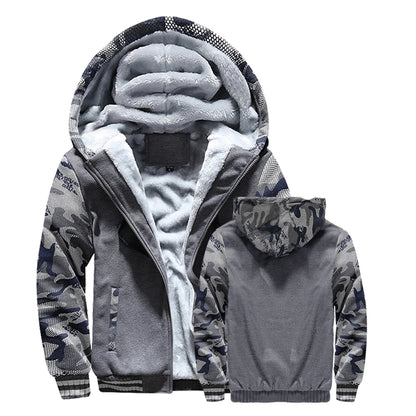 Men's Thick Fleece Hooded Winter Jacket