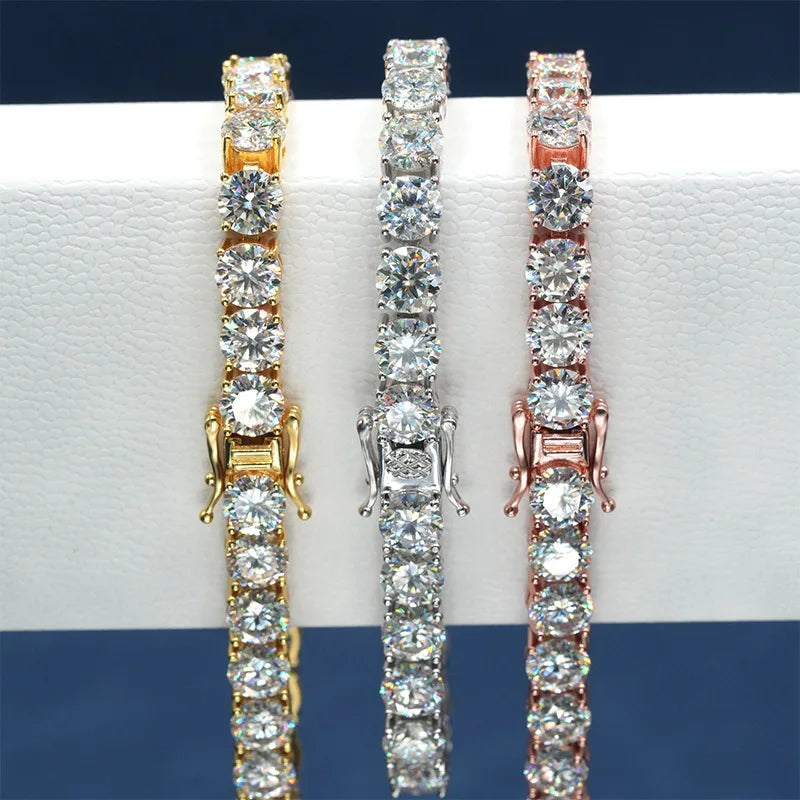 Moissanite Tennis Bracelet 925 Sterling Silver Unisex