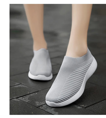 Pink Women Slip On Walking Shoes Lightweight EVA