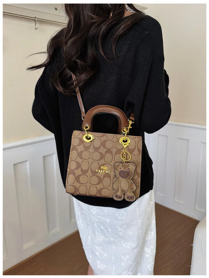 Vintage Monogram Handbag with Bear Charm