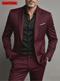 Slim Fit Black Tuxedo Suit Set for Men