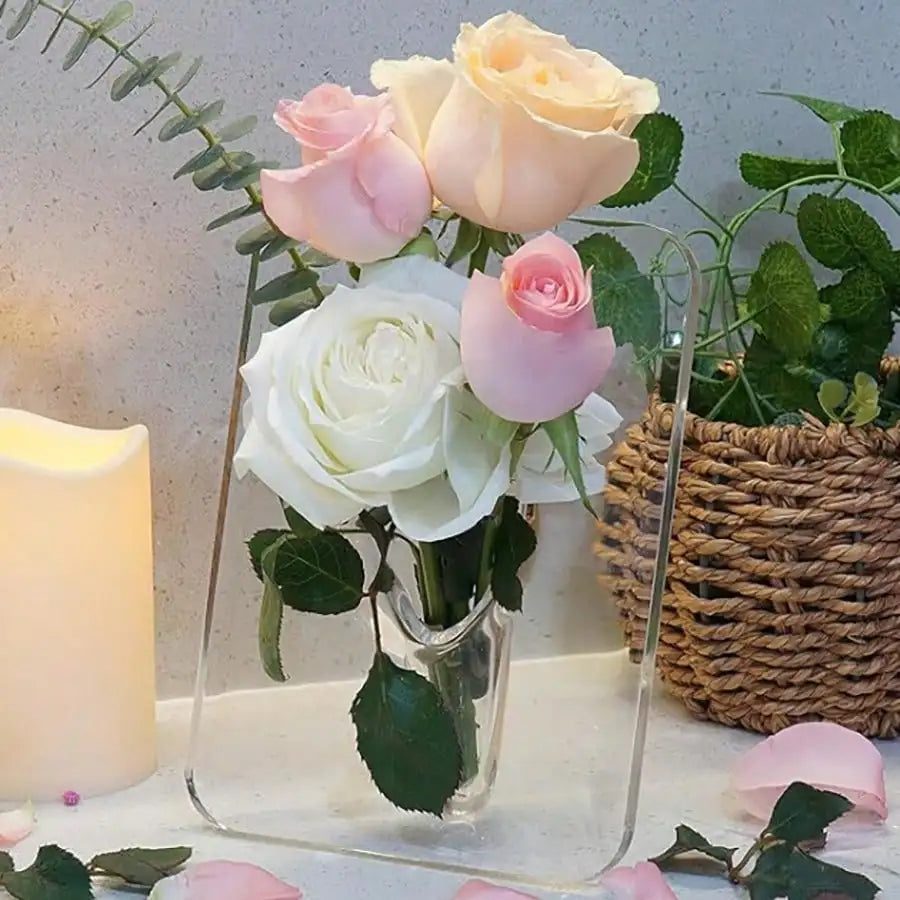Clear Acrylic Flower Vase for Modern Home Decor