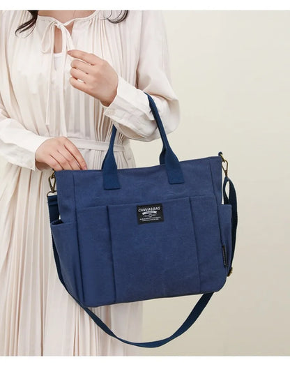 Canvas Large Capacity Commuter Shoulder Handbag