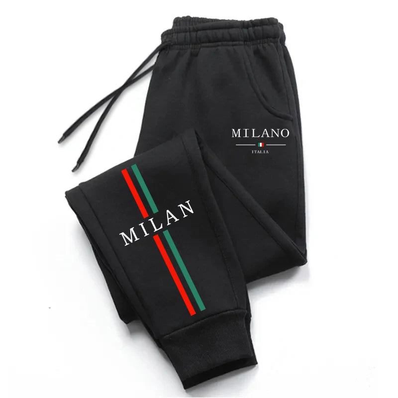 Men's Casual Sweatpants with Pockets in Black Grey Navy White