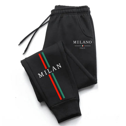 Men's Casual Sweatpants with Pockets in Black Grey Navy White