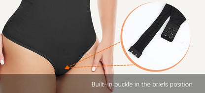 Low Back Bodysuit Shapewear for Women Black
