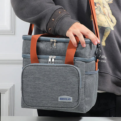 Portable Insulated Lunch Bag Oxford Cloth Waterproof