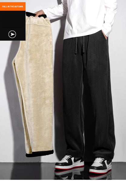 Unisex Winter Fleece Liner Drawstring Sweatpants