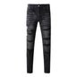Men's Retro Wash Low Rise Elastic Skinny Denim Jeans