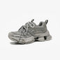 Chunky Sneakers Women Synthetic Leather Mesh Lace-up Trainers