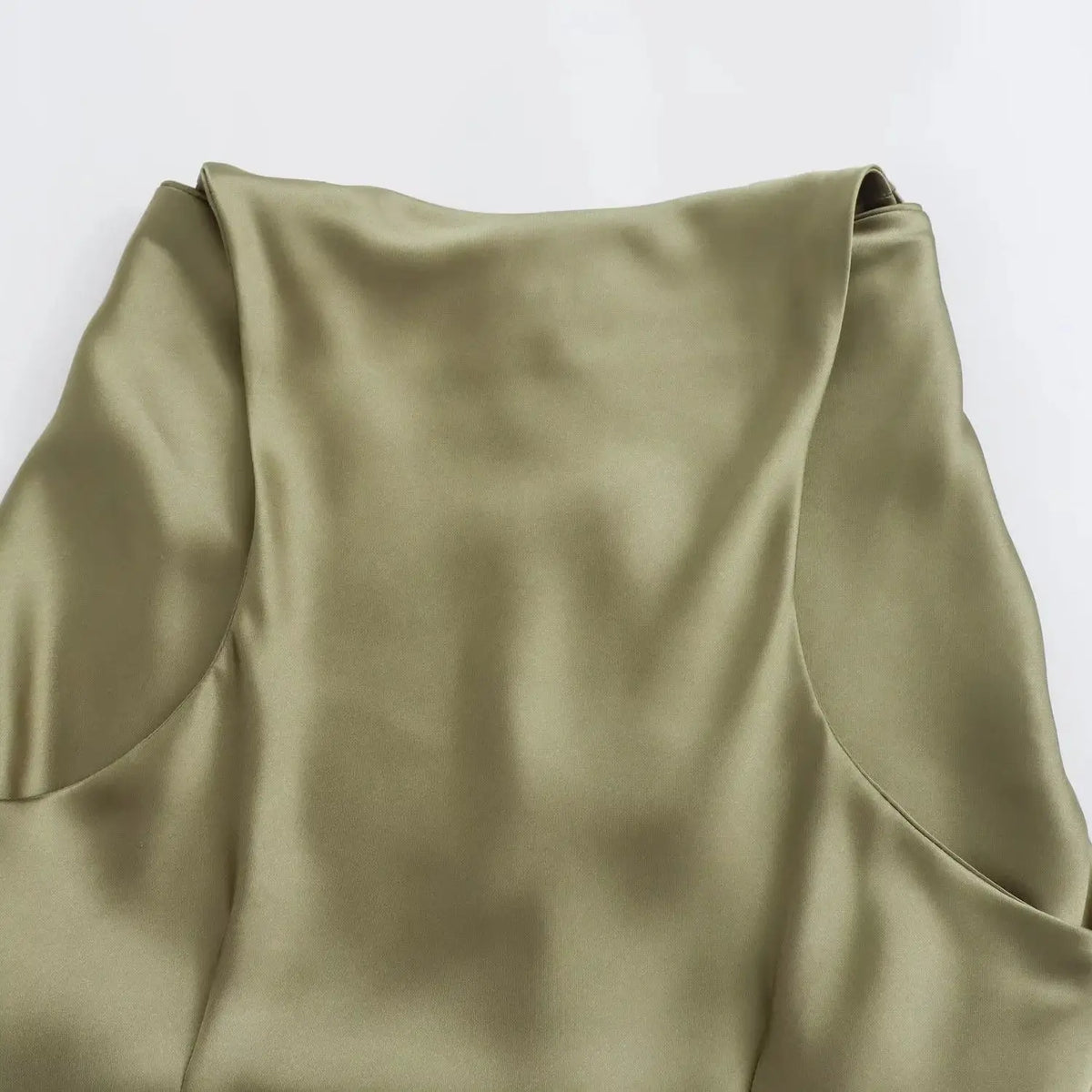Satin Midi Dress for Women Sleeveless Elegant Evening Dress