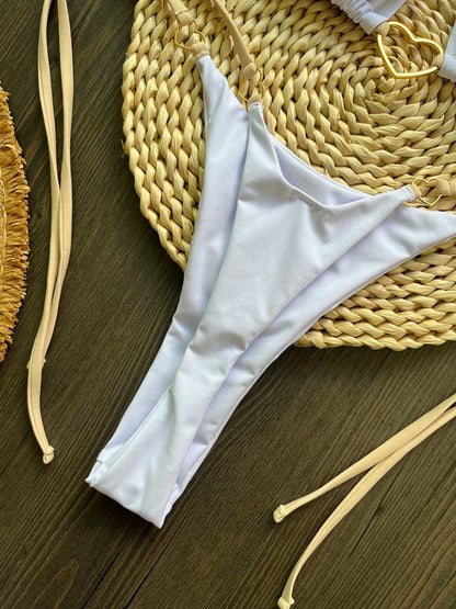 RUOTONSEPT Solid Color Bikini Set Women's Swimwear