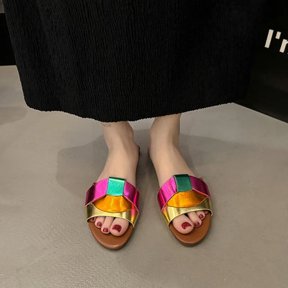Summer Women Flat Open Toe Slippers