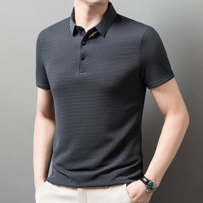 Men's Casual Short Sleeve Solid Color Polo Shirt