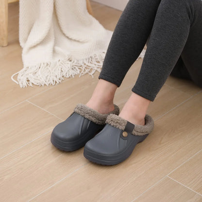 Litfun Winter Plush Furry Clogs Slippers for Women