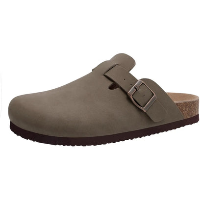 Shevalues Suede Clogs for Women Summer Mules with Arch Support